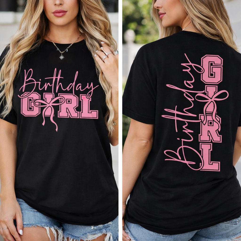 Birthday Girl Bow Tee