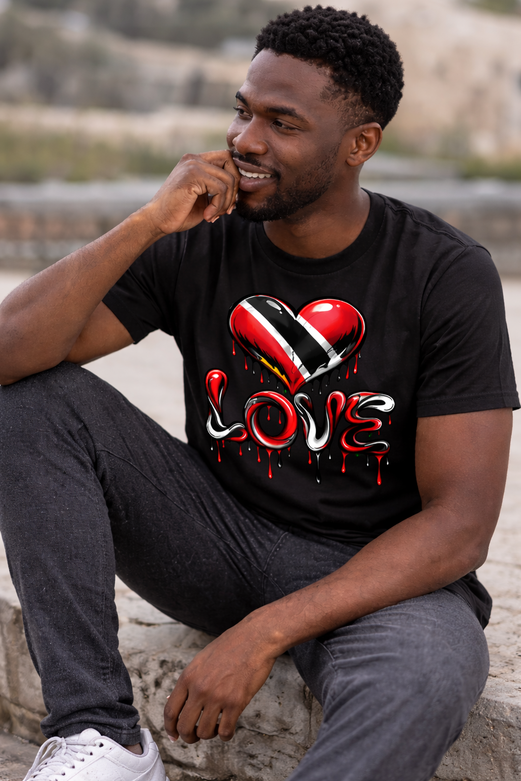 Crimson Love Drip Tee