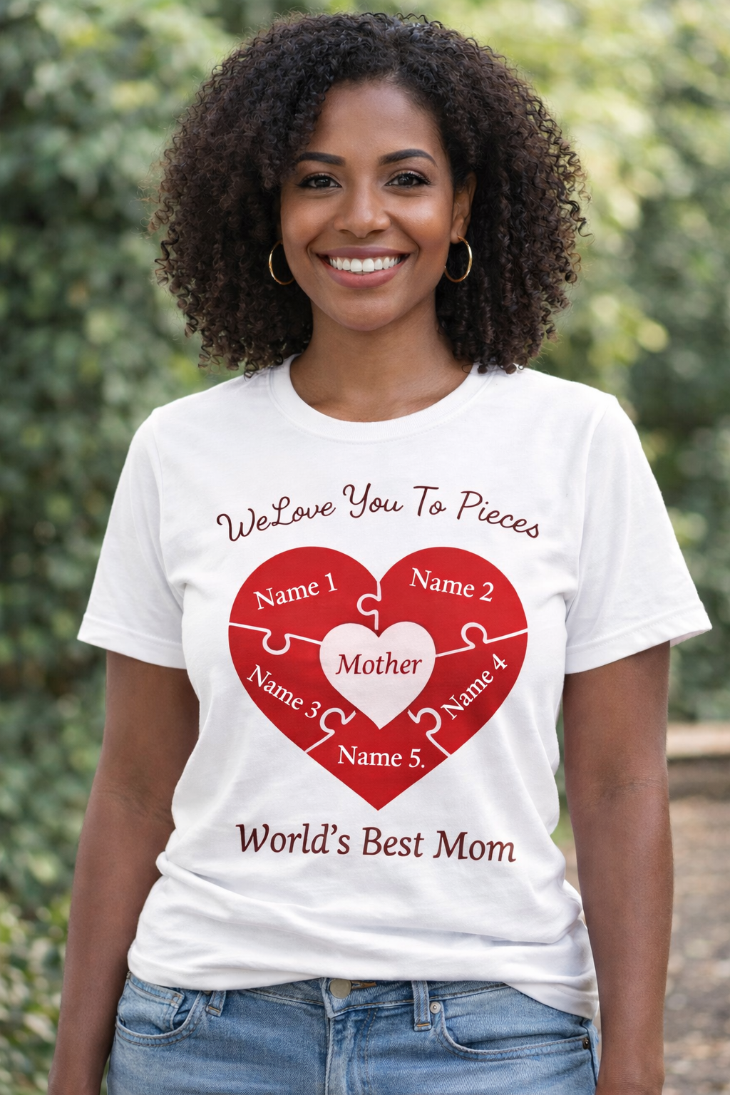 Personalized “World’s Best Mom” Puzzle Tee