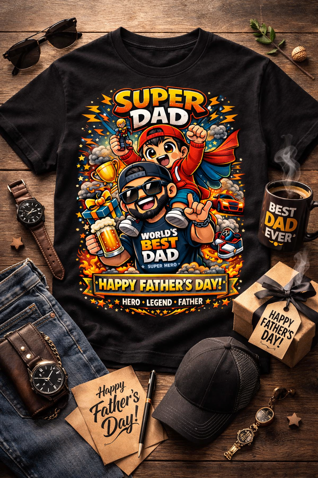 Super Dad Family Moment Tee