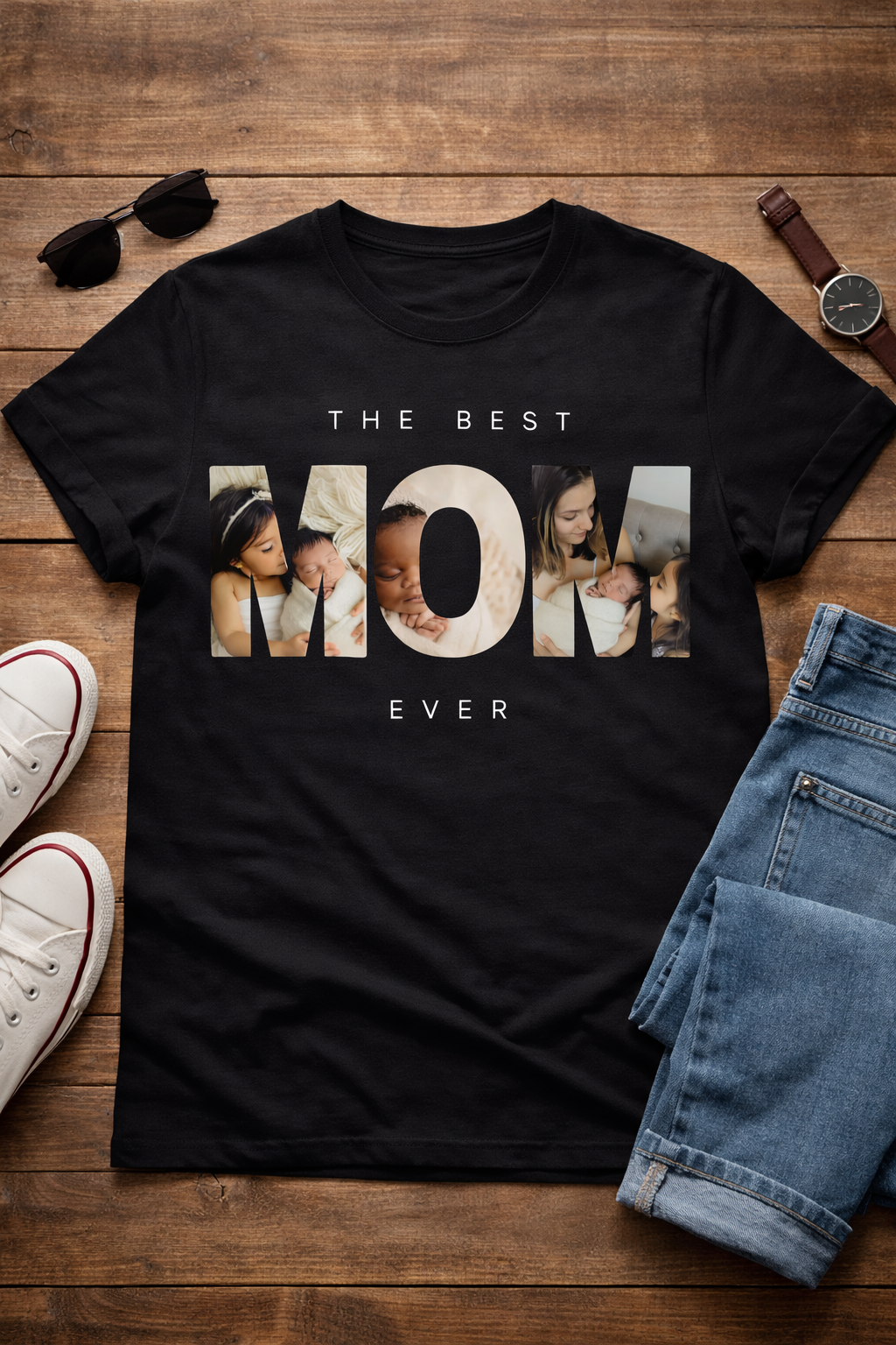 The Best Mom Ever” Custom Photo Tee