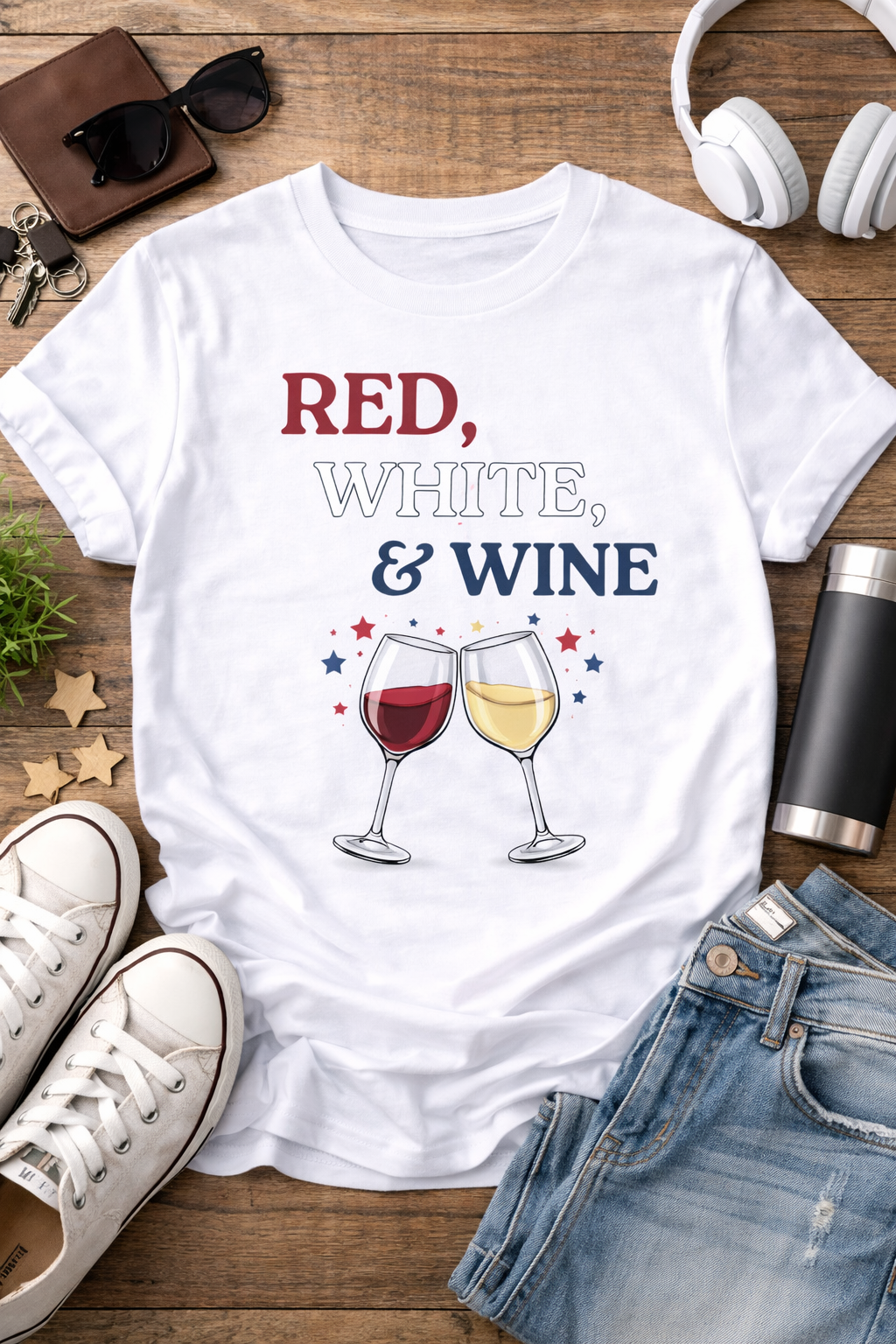 Red, White & Vibes Tee