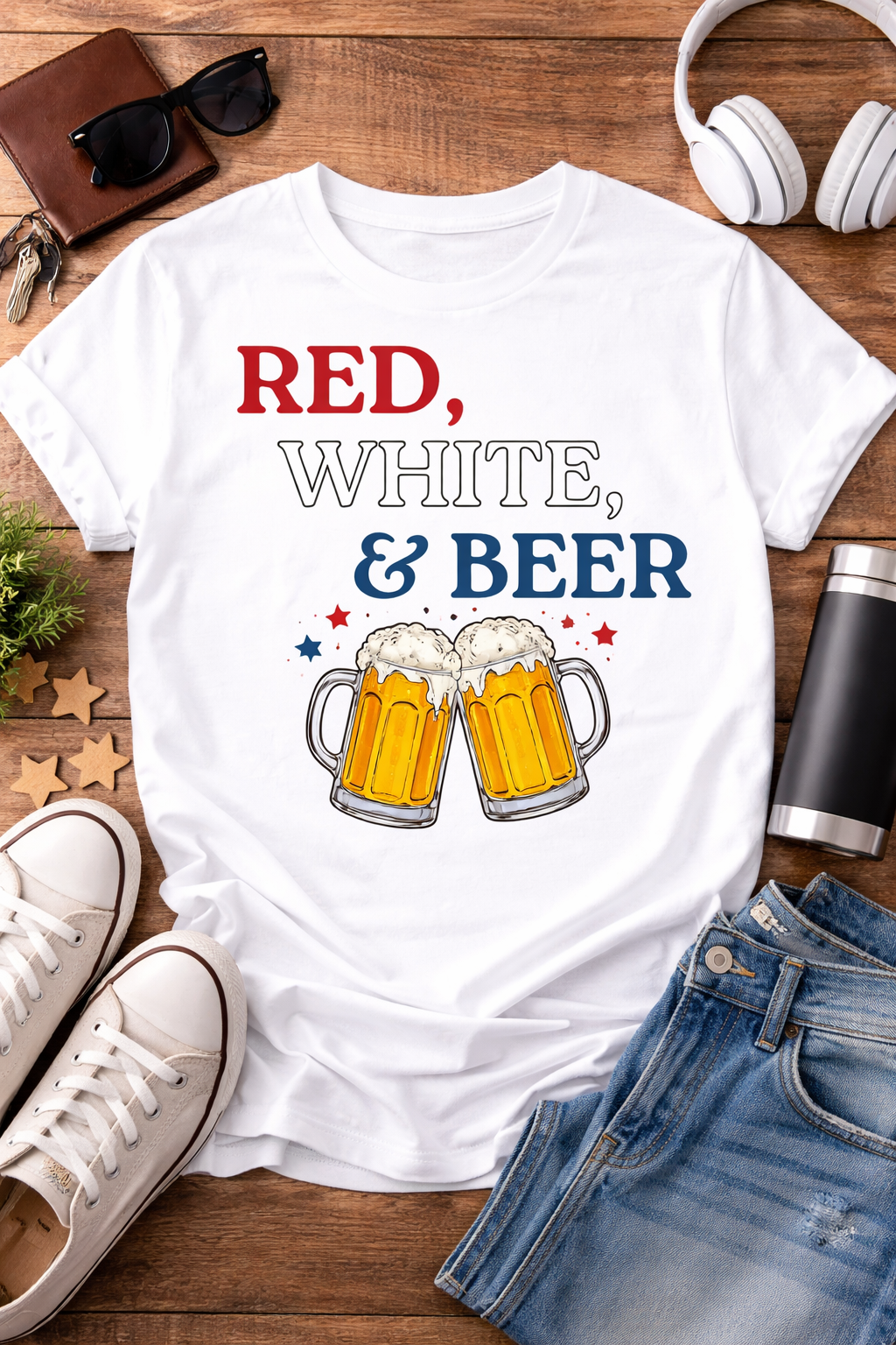 Red, White & Vibes Tee