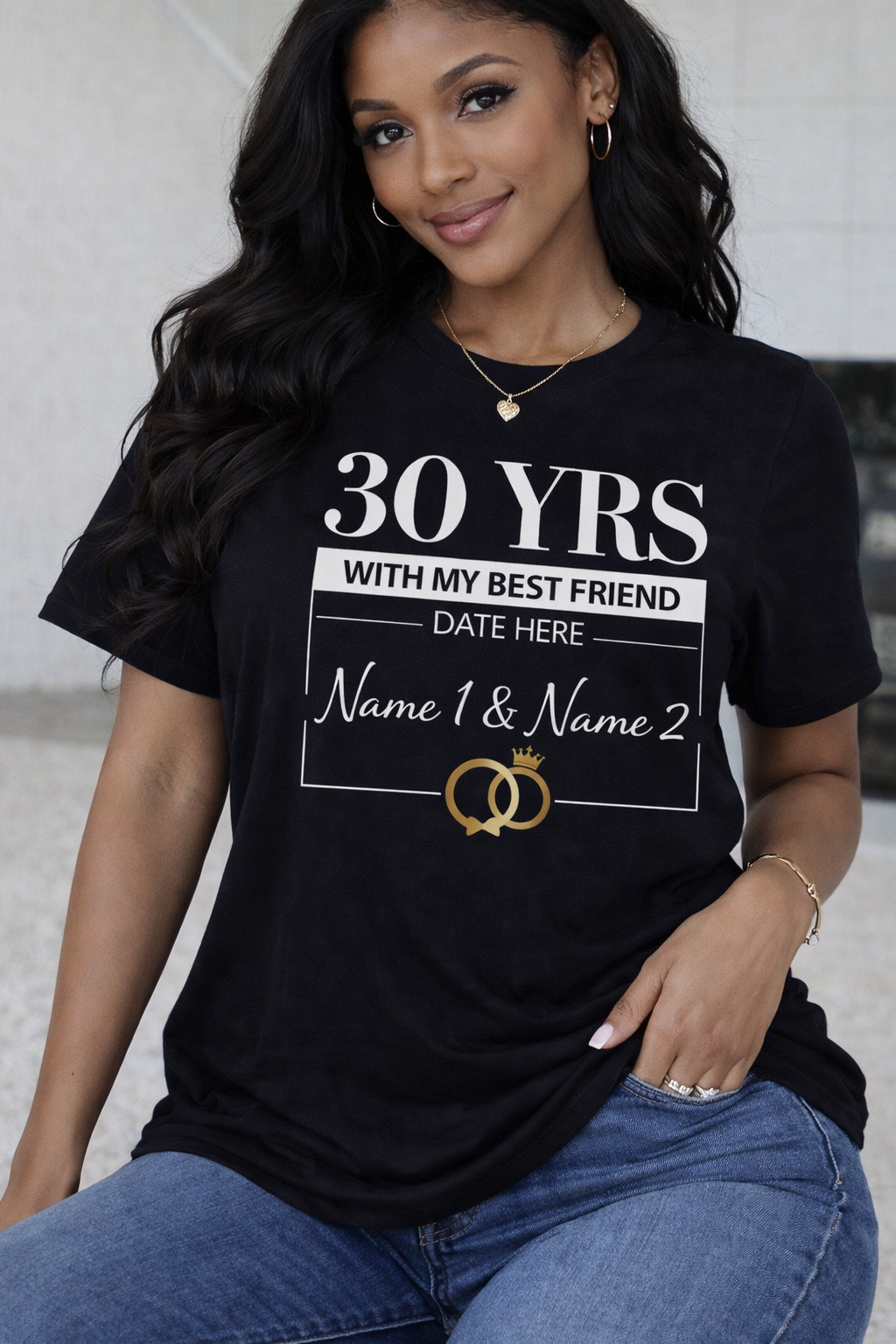 30 Years With My Best Friend” Custom Anniversary Tee