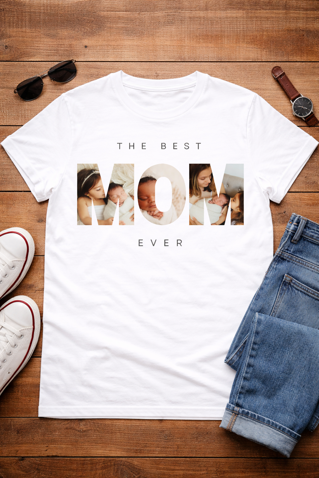 The Best Mom Ever” Custom Photo Tee