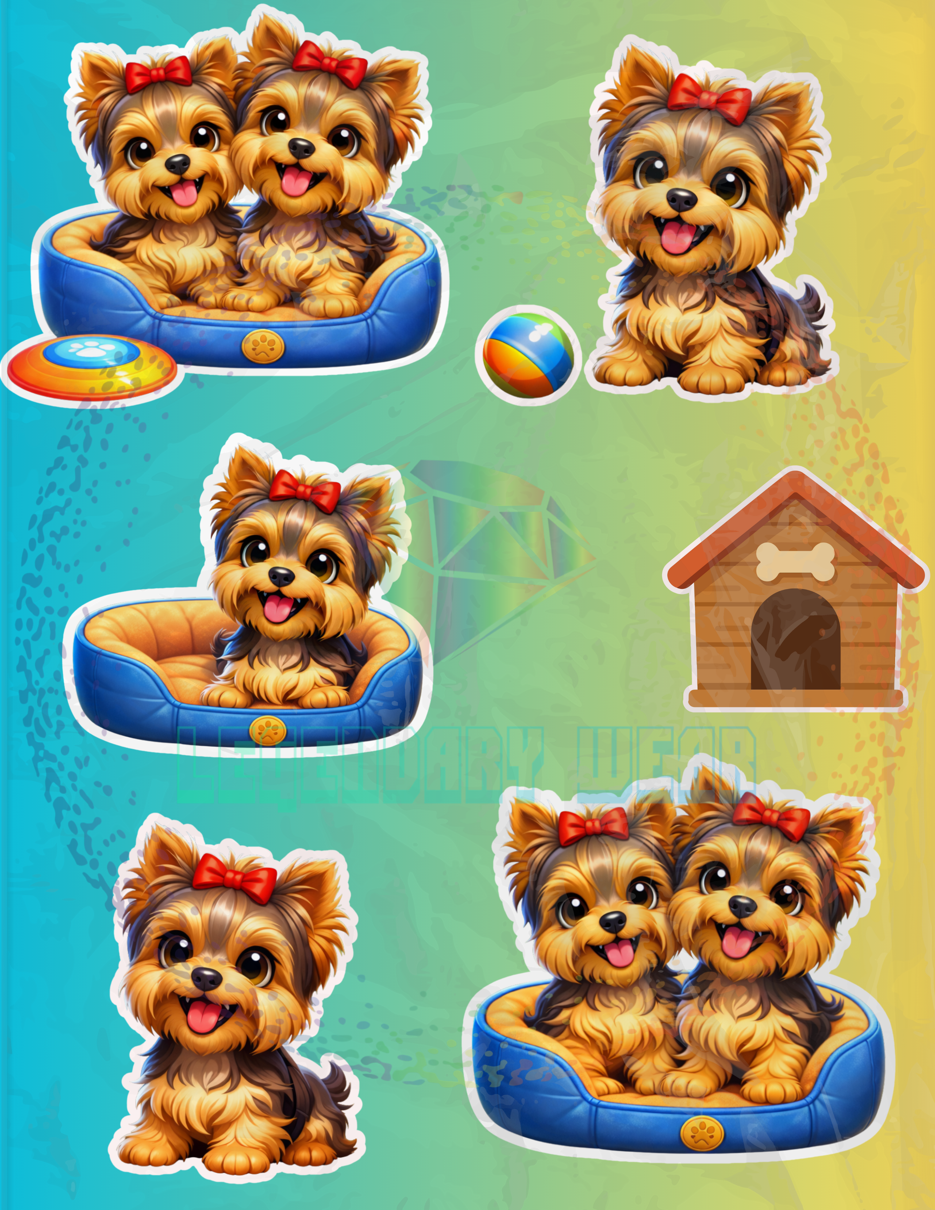 Yorkie Digital Sticker